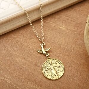 Bohemian Swallow Pendant Necklace